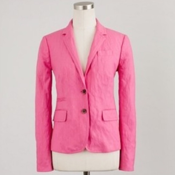 J Crew Pink Schoolboy Blazer Jacket Size 2 EUC - Picture 2 of 3